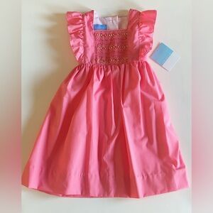 Coral smocked Kids Dress